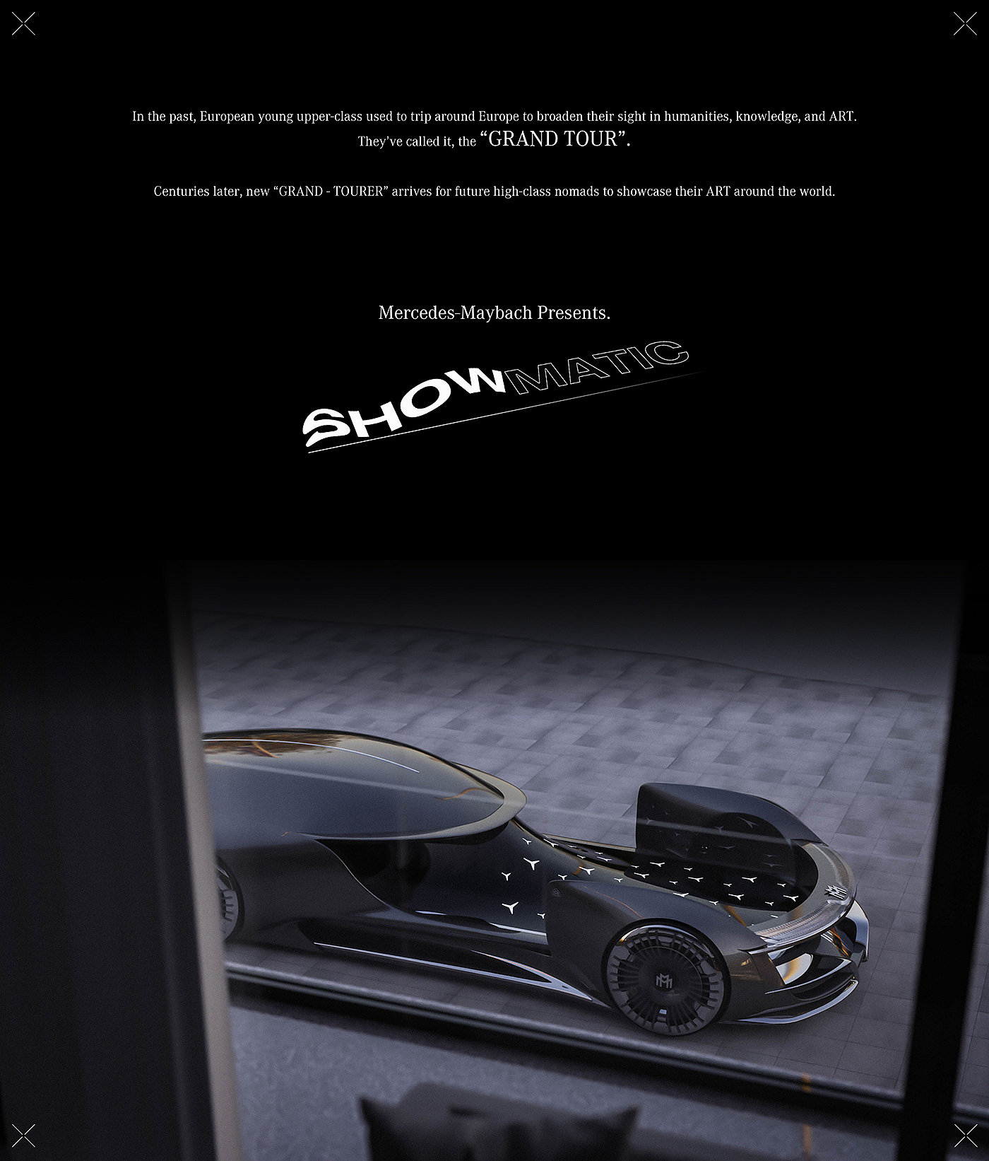 mercedes，Maybach SHOWMATIC，Automobile design，conceptual design，Streamlined design，