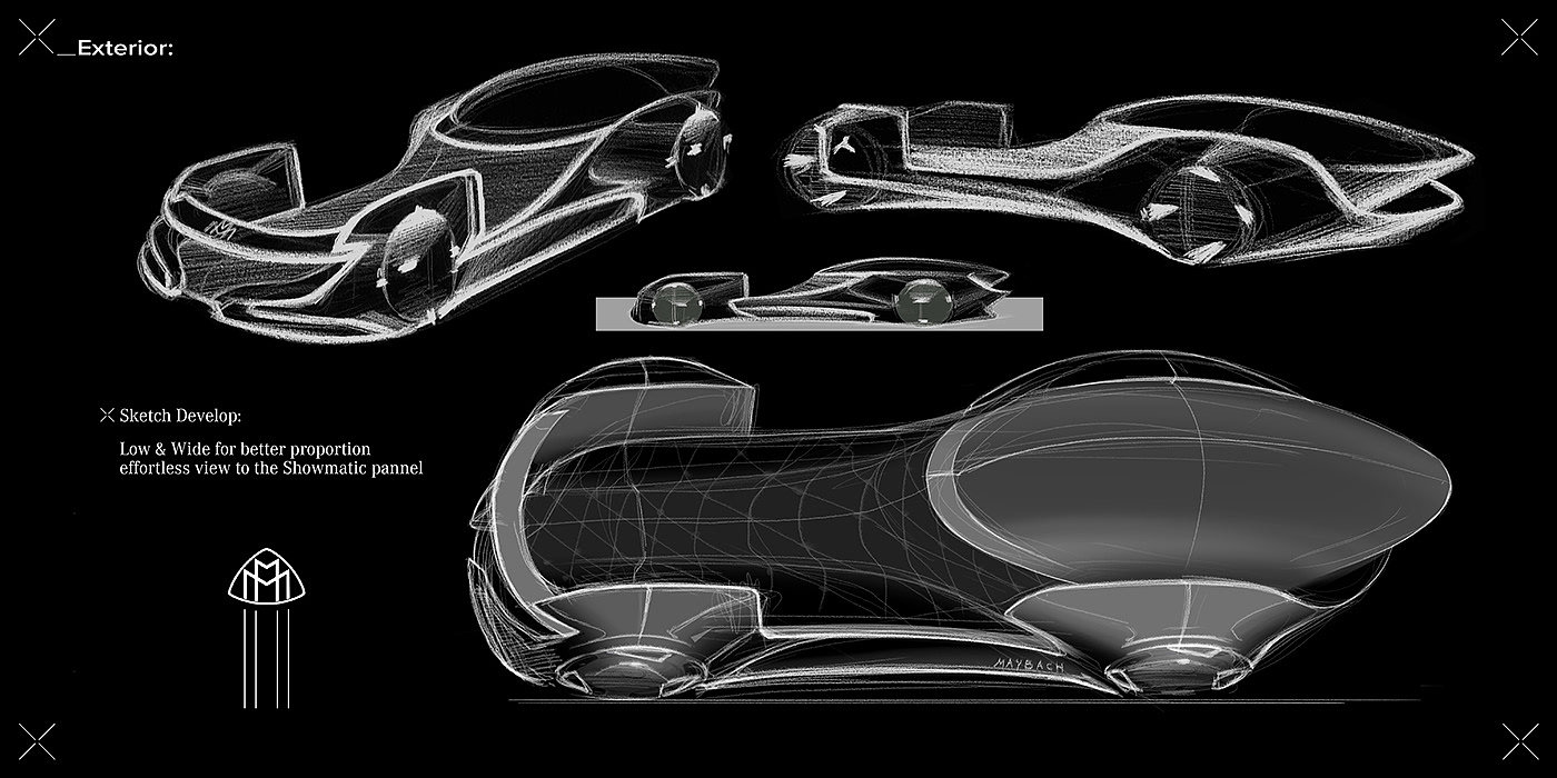 梅赛德斯，迈巴赫 SHOWMATIC，汽车设计，概念设计，流线型设计，