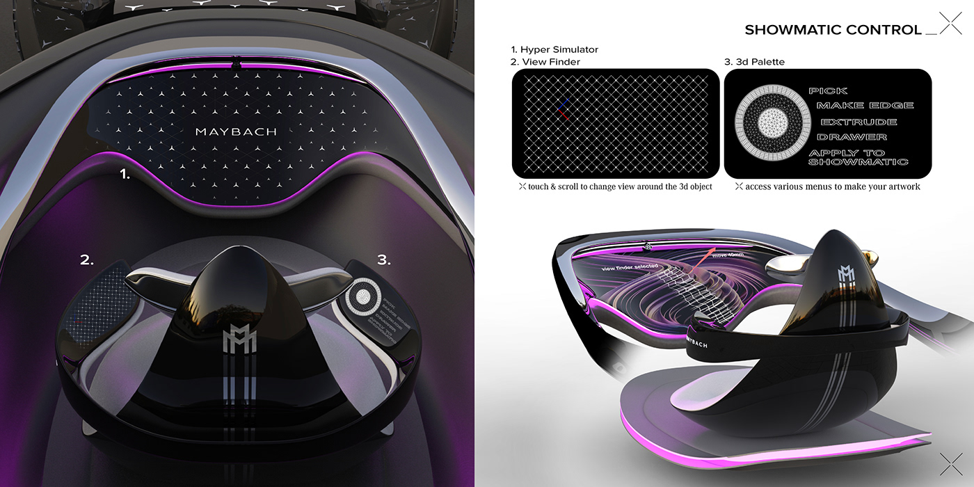 mercedes，Maybach SHOWMATIC，Automobile design，conceptual design，Streamlined design，