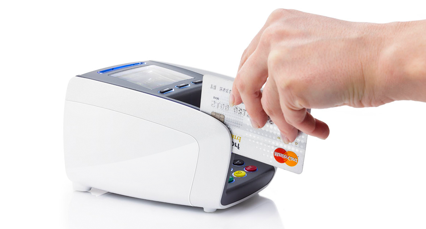 security，concise，white，POS machine，Credit card machine，red dot，