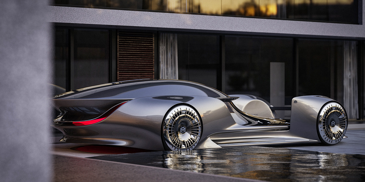 mercedes，Maybach SHOWMATIC，Automobile design，conceptual design，Streamlined design，