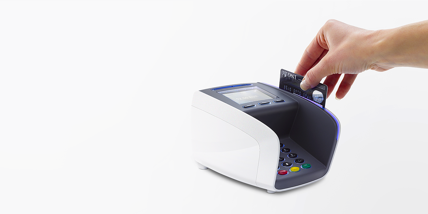 security，concise，white，POS machine，Credit card machine，red dot，