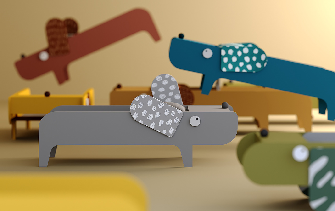 Children bed，product design，Appearance design，delicate，lovely，