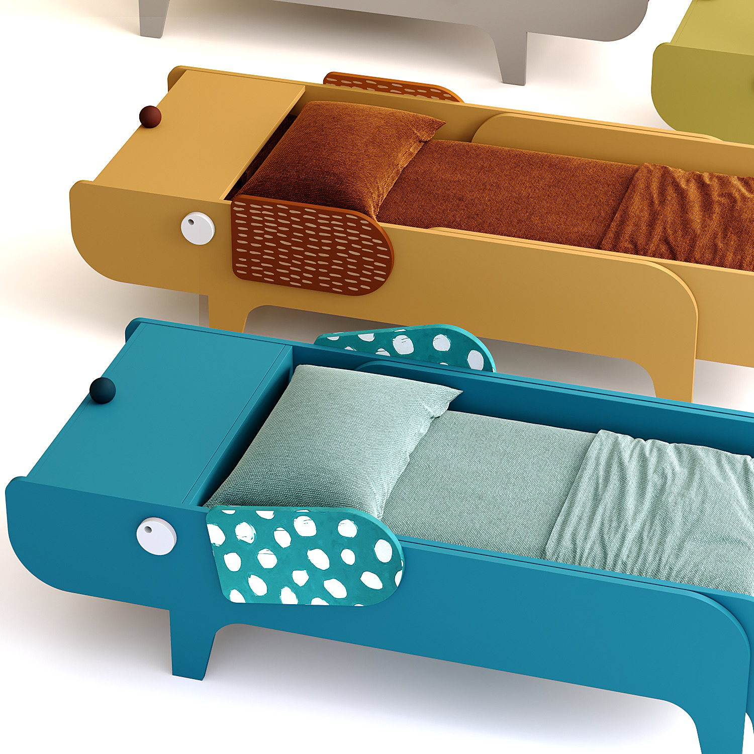 Children bed，product design，Appearance design，delicate，lovely，