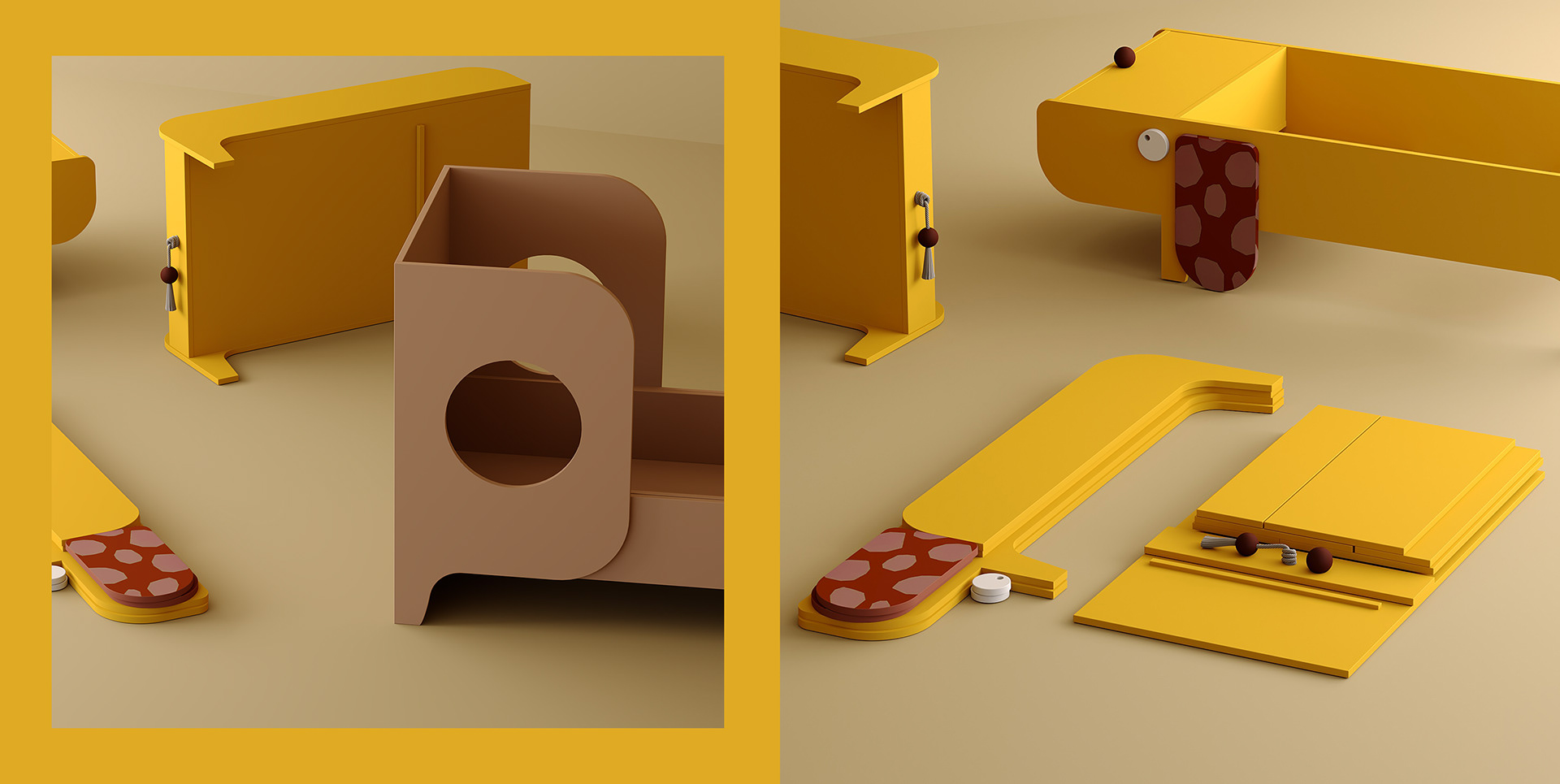 Children bed，product design，Appearance design，delicate，lovely，