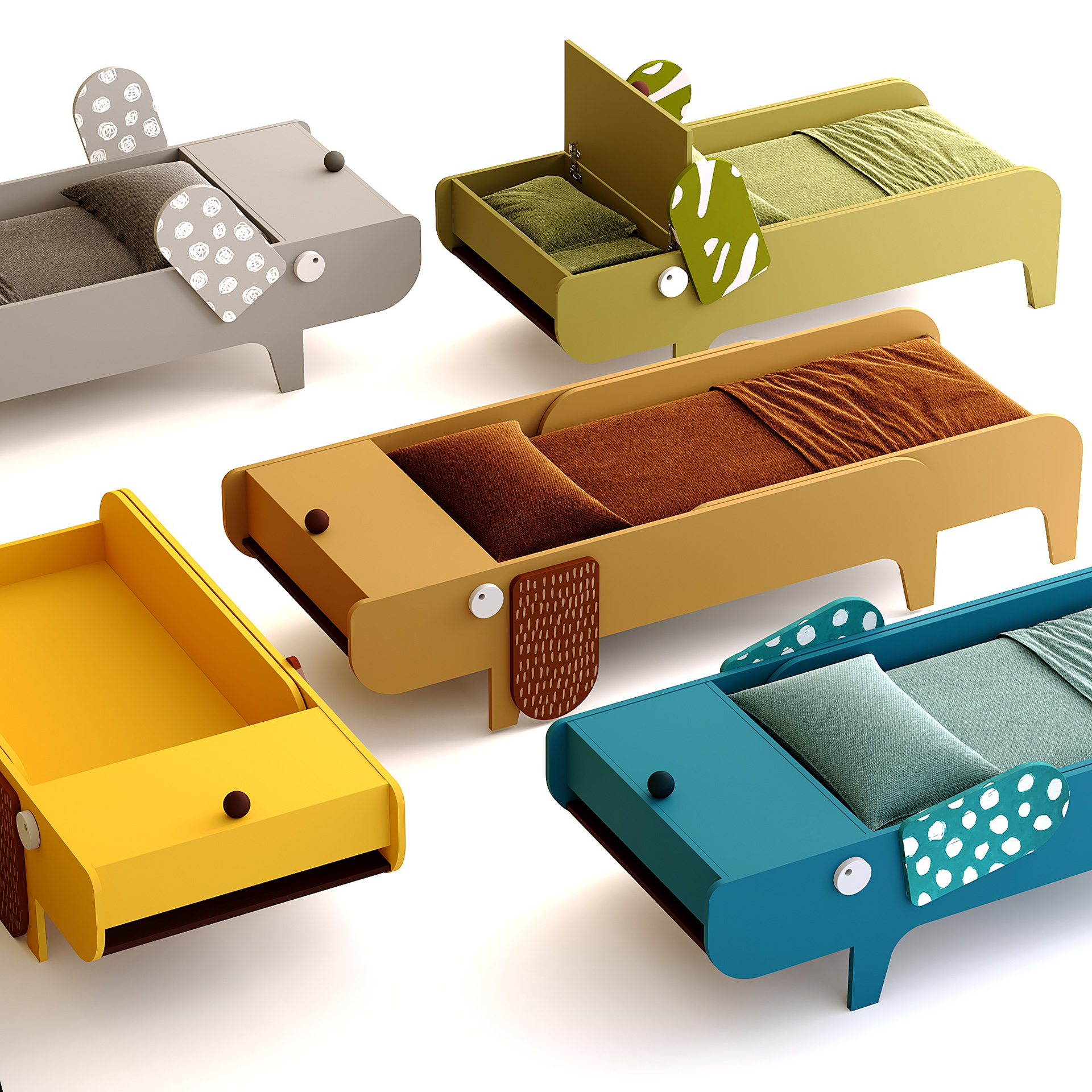 Children bed，product design，Appearance design，delicate，lovely，