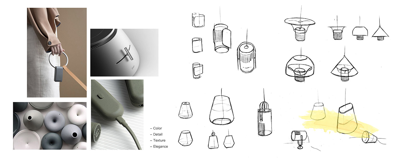 Desk lamp，Intelligent device，speaker，packing，Interaction design，