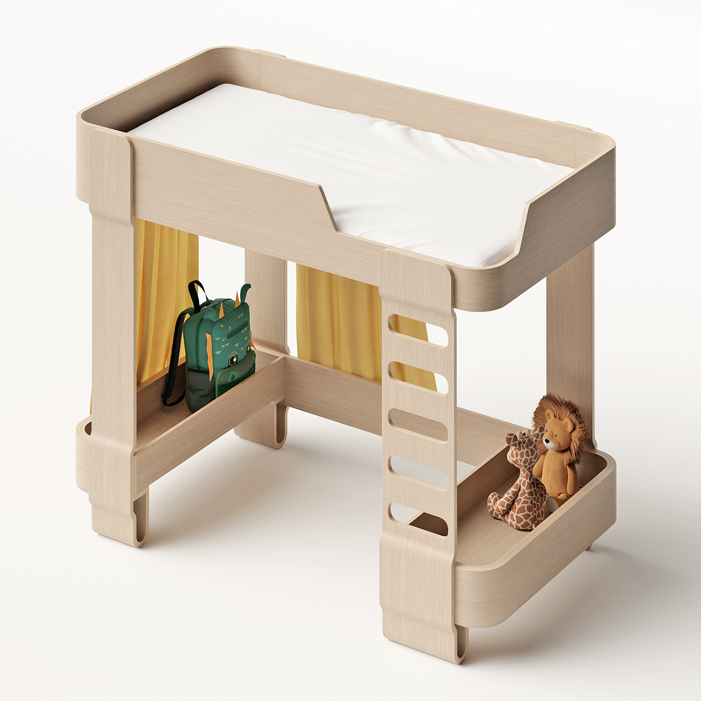 Children bed，product design，Appearance design，delicate，