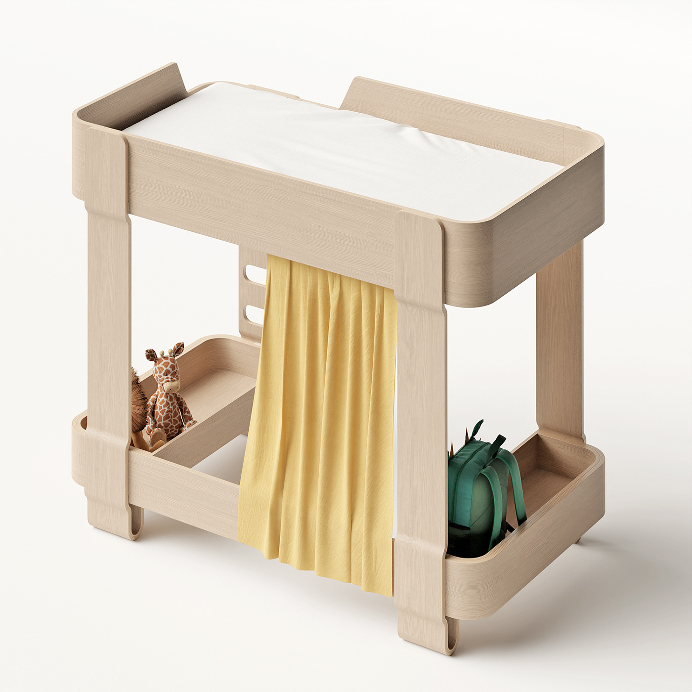 Children bed，product design，Appearance design，delicate，