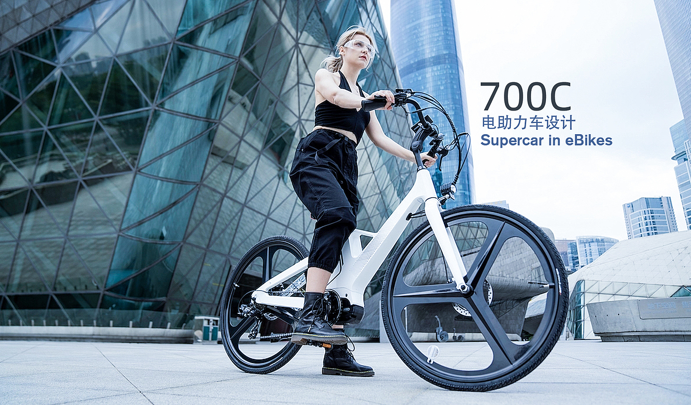 Electric bicycle design，industrial design，Business case，Product rendering，