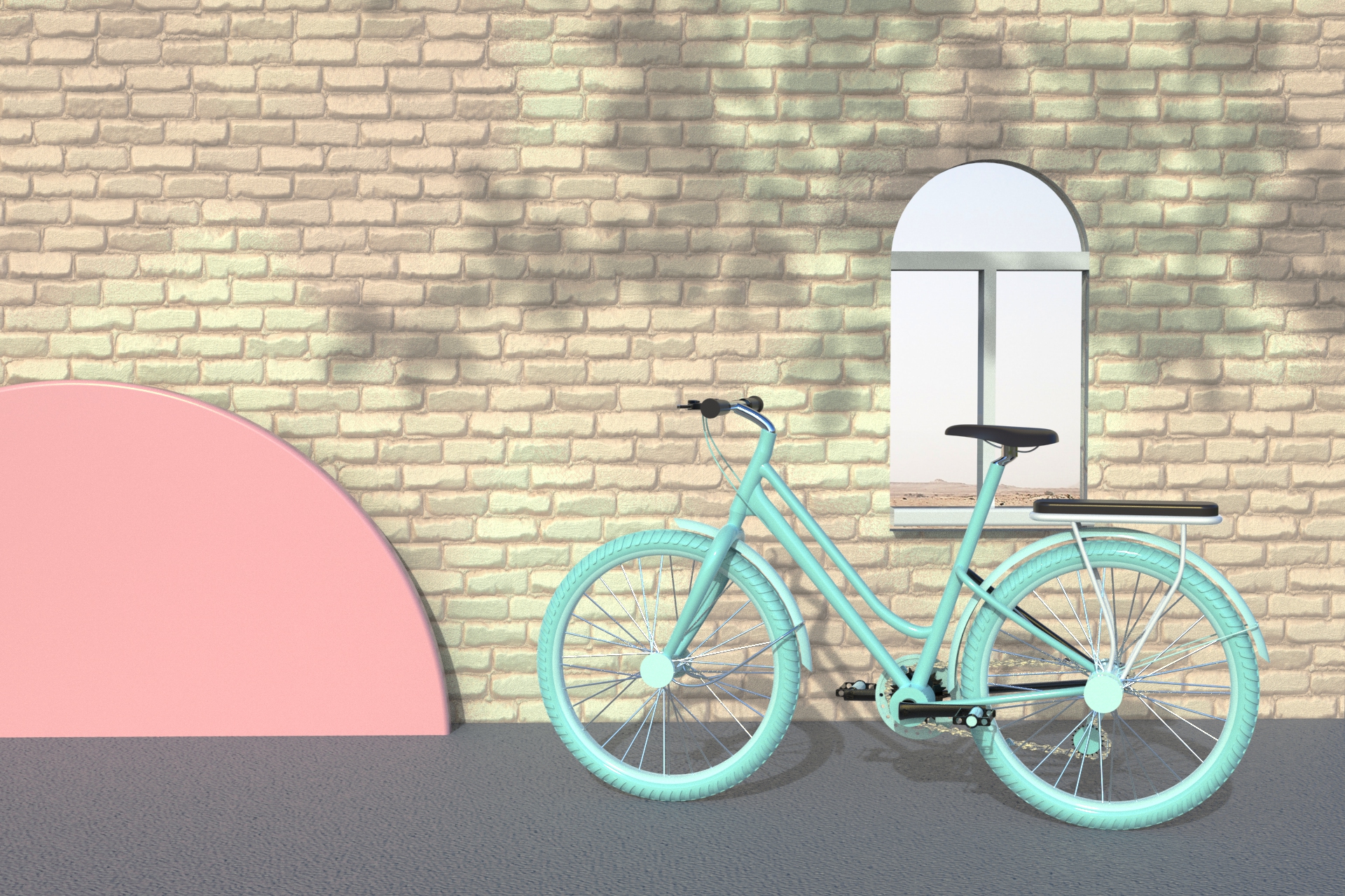 Render，modeling，Bicycle，