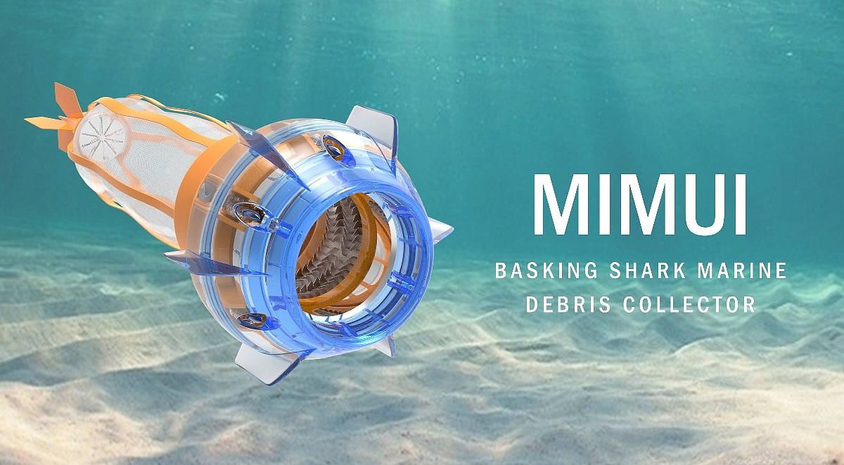 Basking shark marine garbage collector (bionic)，