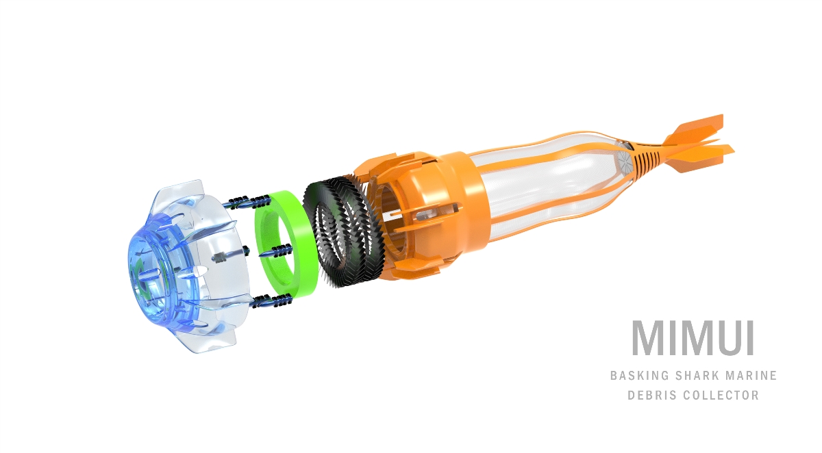 Basking shark marine garbage collector (bionic)，