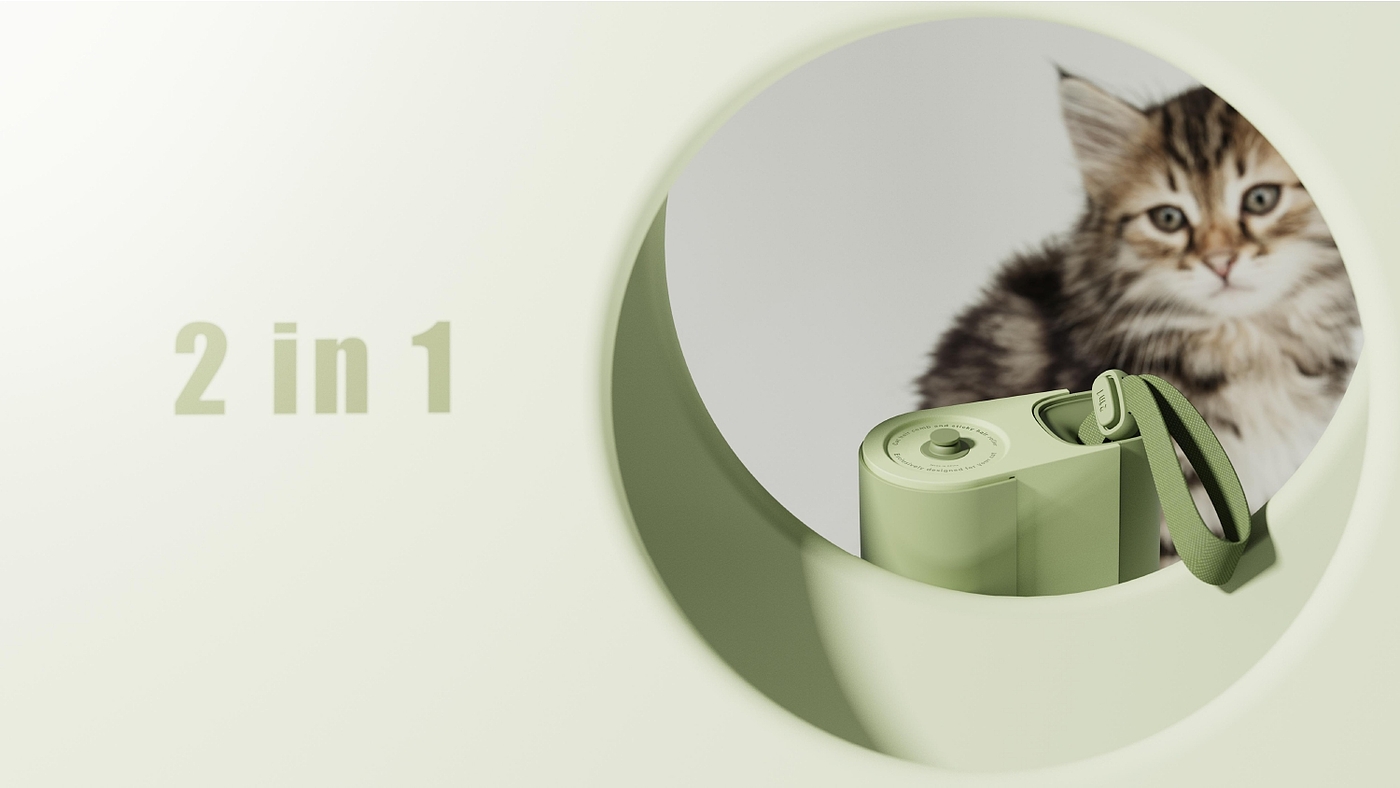 product design，industrial design，Keyshot rendering，sample reels，Pets，Cat brush，