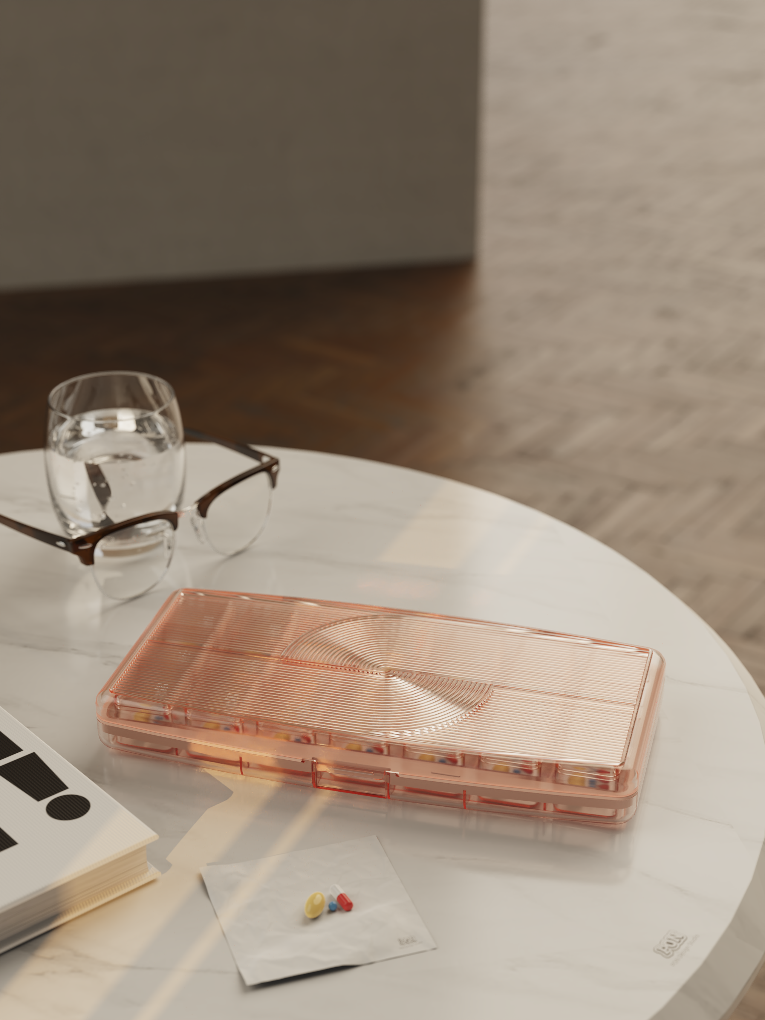 Medicine box，Portable medicine box，product design，