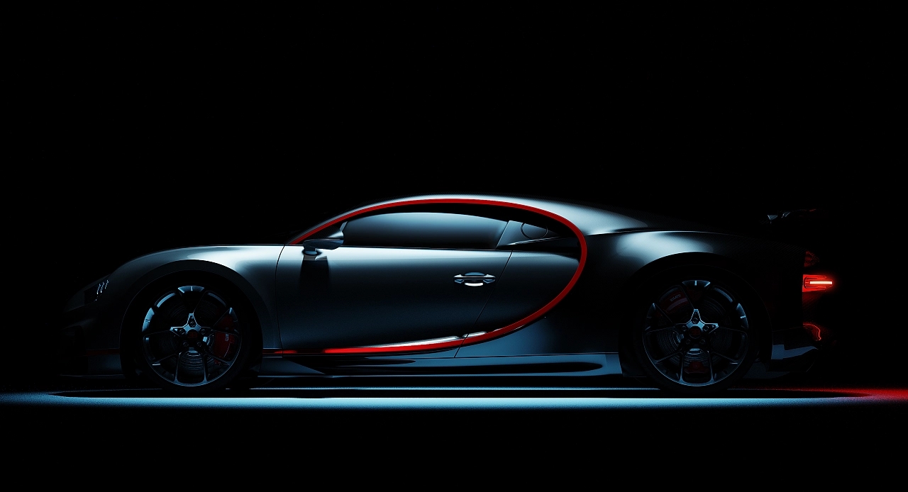 Sports car rendering，keyshot，Bugatti Veyron，