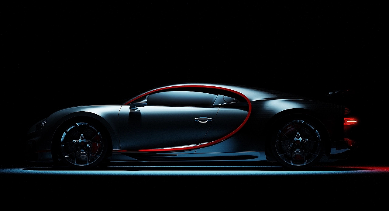 Sports car rendering，keyshot，Bugatti Veyron，
