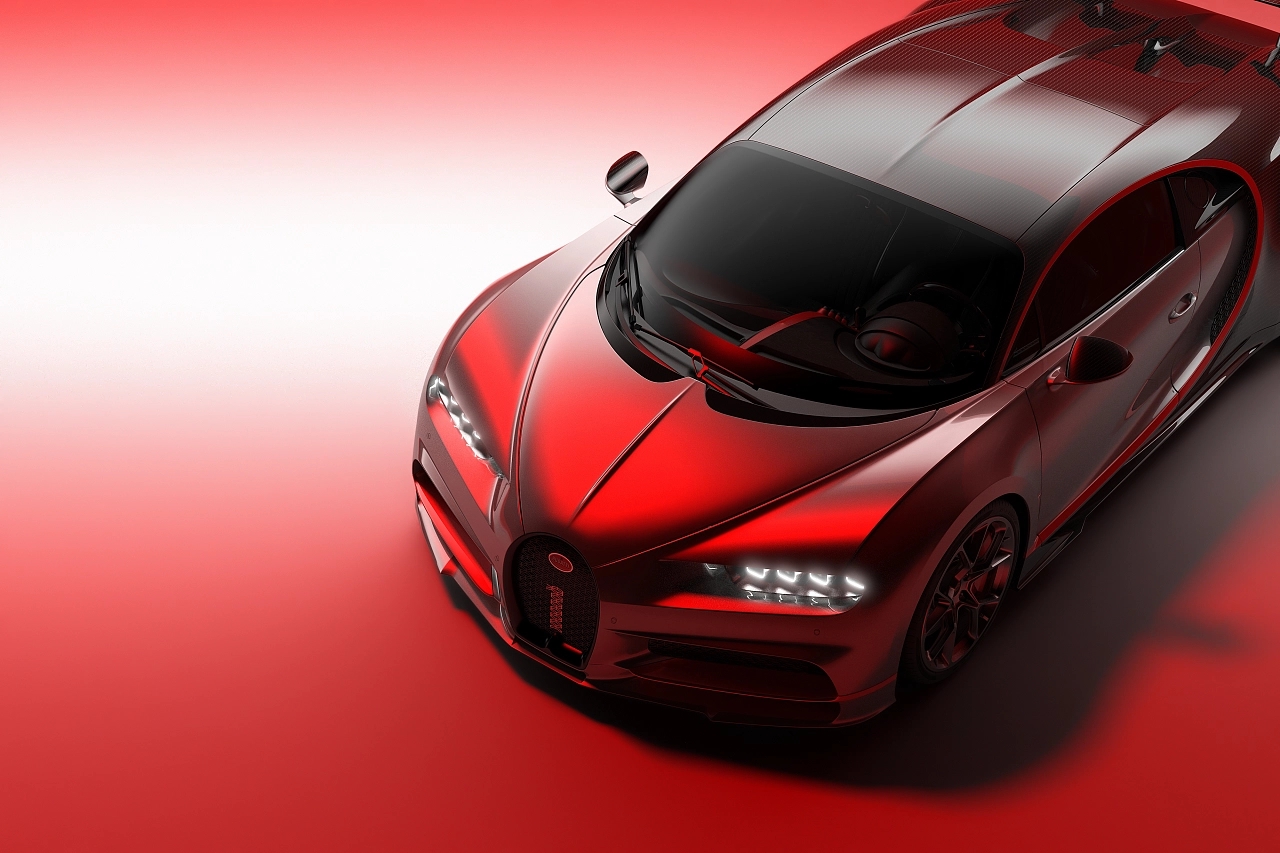 Sports car rendering，keyshot，Bugatti Veyron，