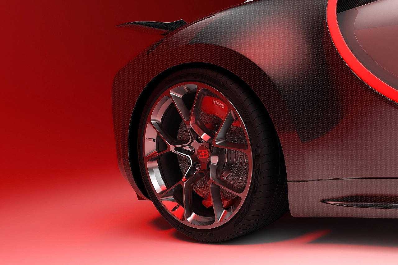 Sports car rendering，keyshot，Bugatti Veyron，