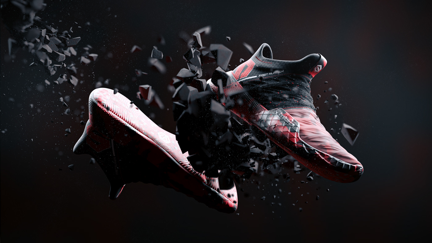 Fast Runner，Running shoes，texture of material，