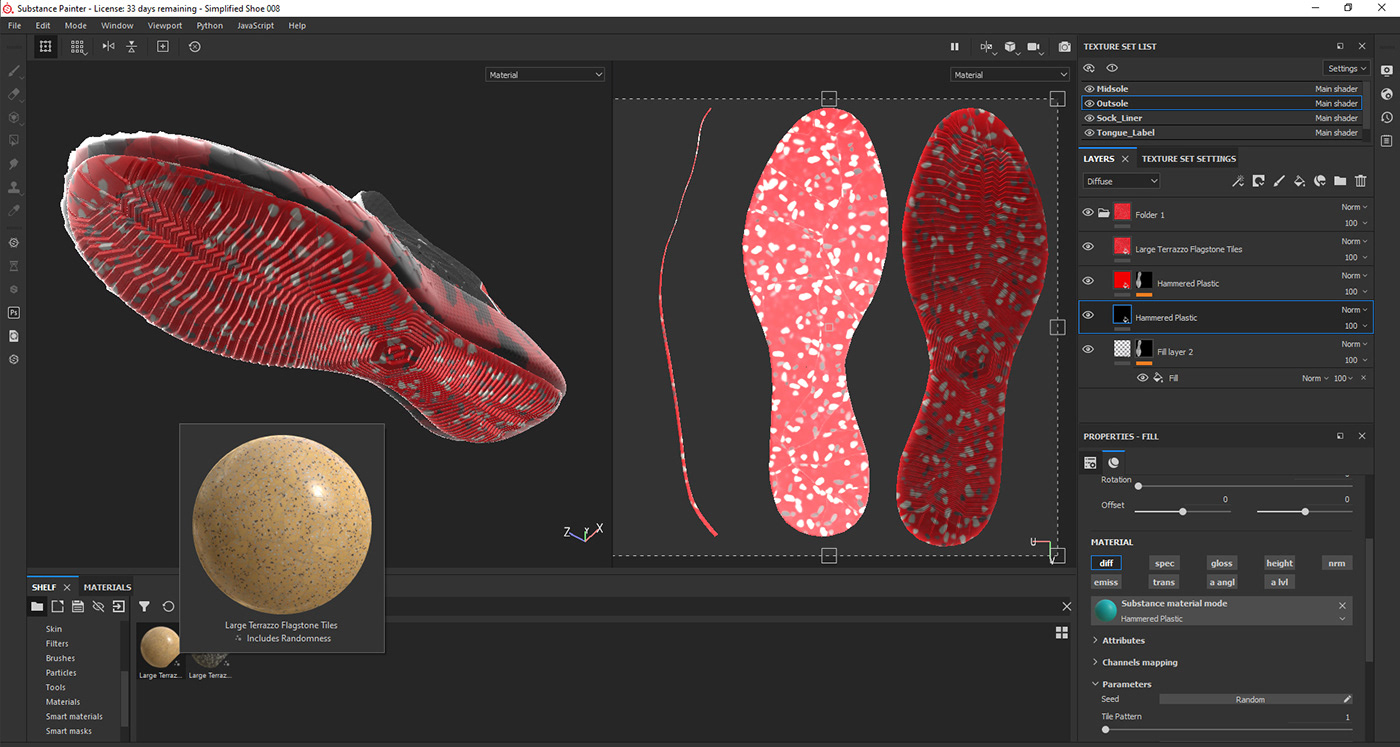 Fast Runner，Running shoes，texture of material，