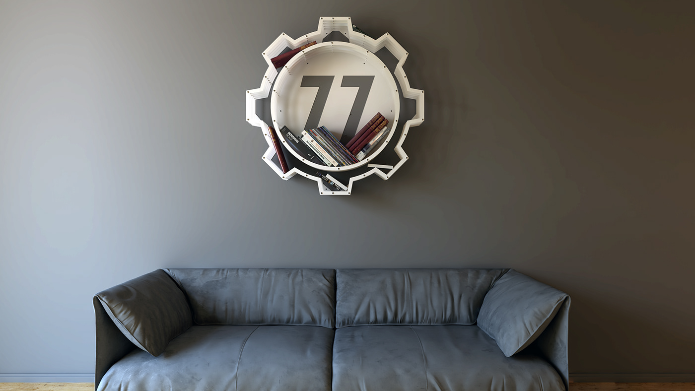 Fallo-ut，Logo shape，bookshelf，