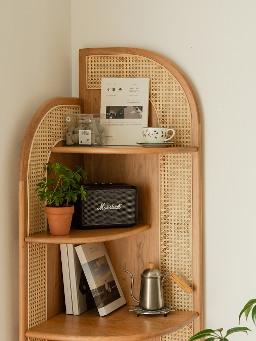 Corner cabinet，North American cherry wood，furniture design ，
