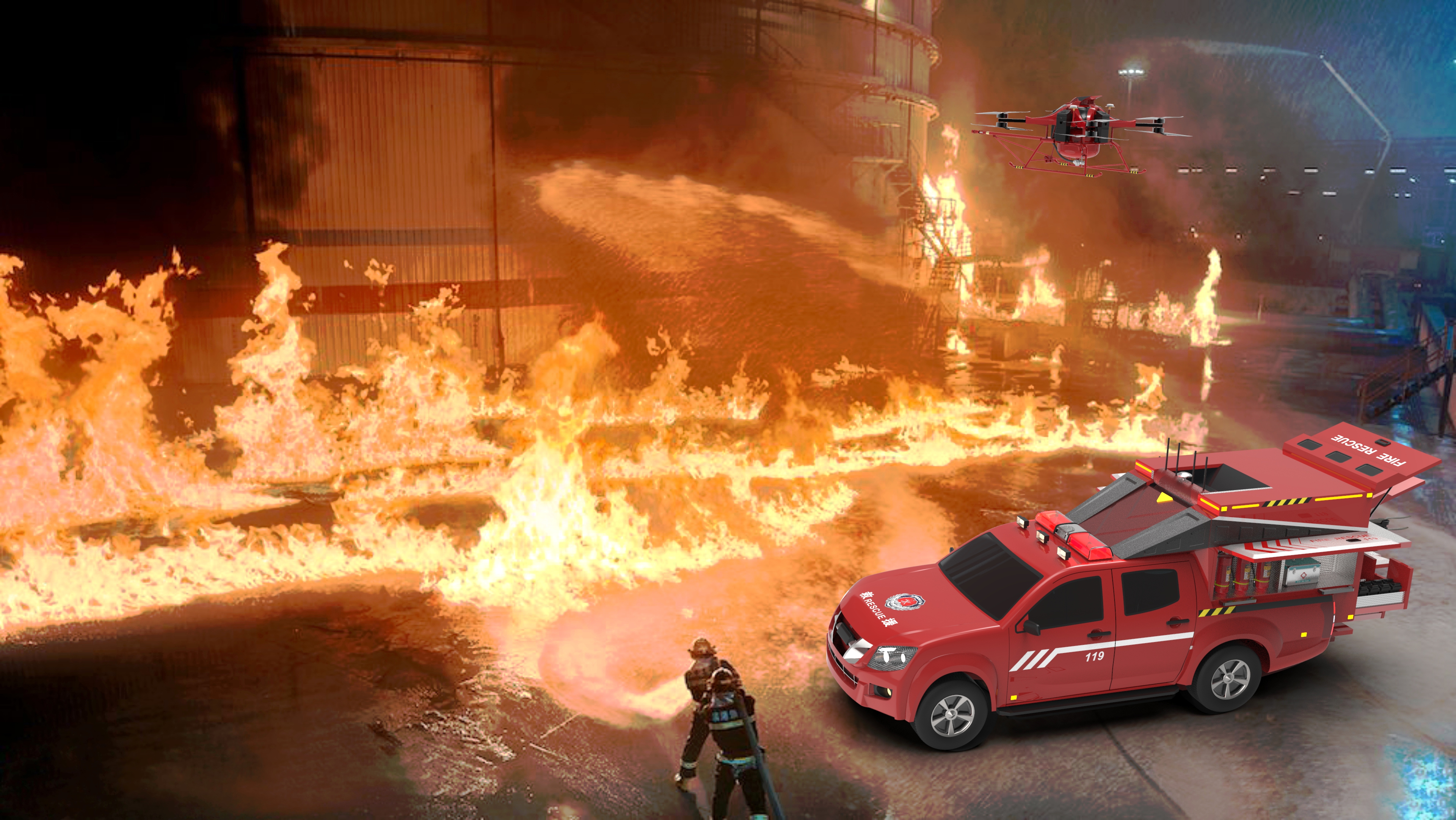 industrial equipment ，Fire fighting equipment，Emergency rescue，special equipment ，UAV shelter，industrial product，