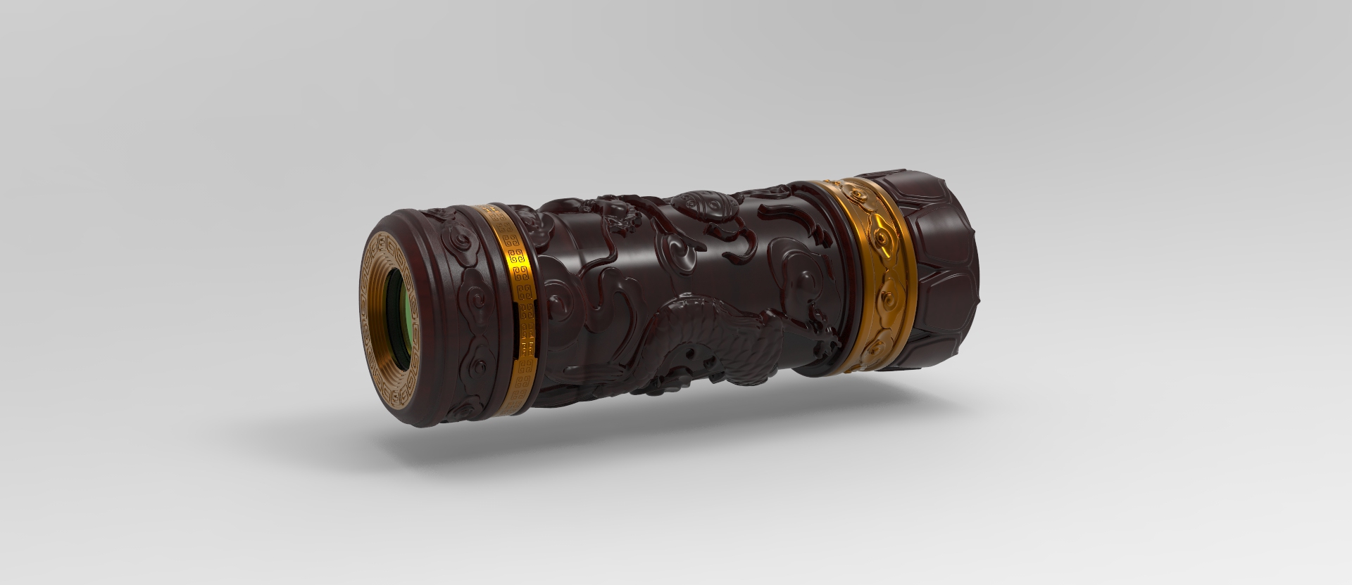 telescope，Retro telescope，Chinese style，carving，Monocular telescope，Ornaments，Arts and Crafts，Craft telescope，