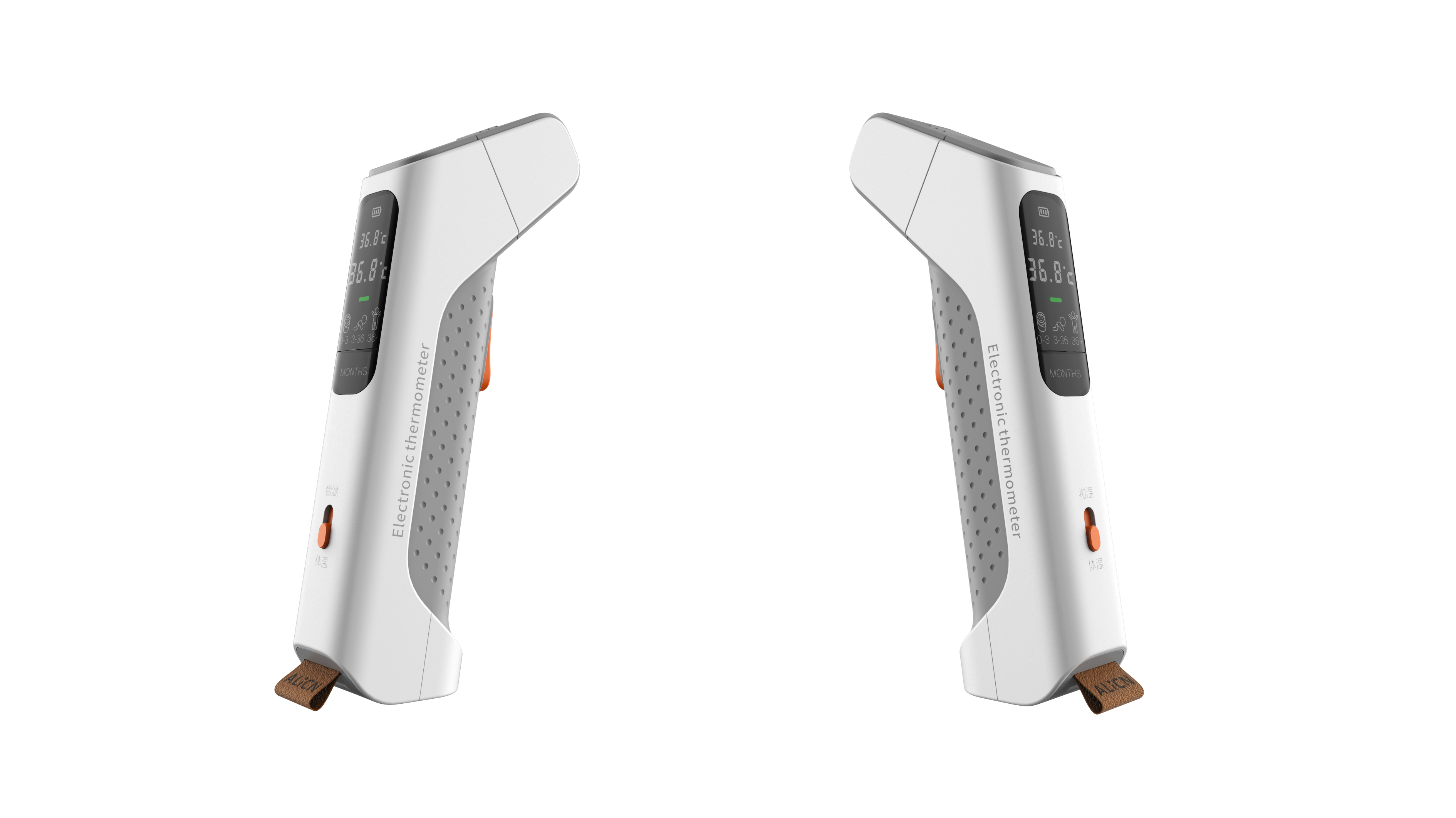 Ear temperature gun，forehead thermometer，Whole case design，Home medical，Electronic thermometer，