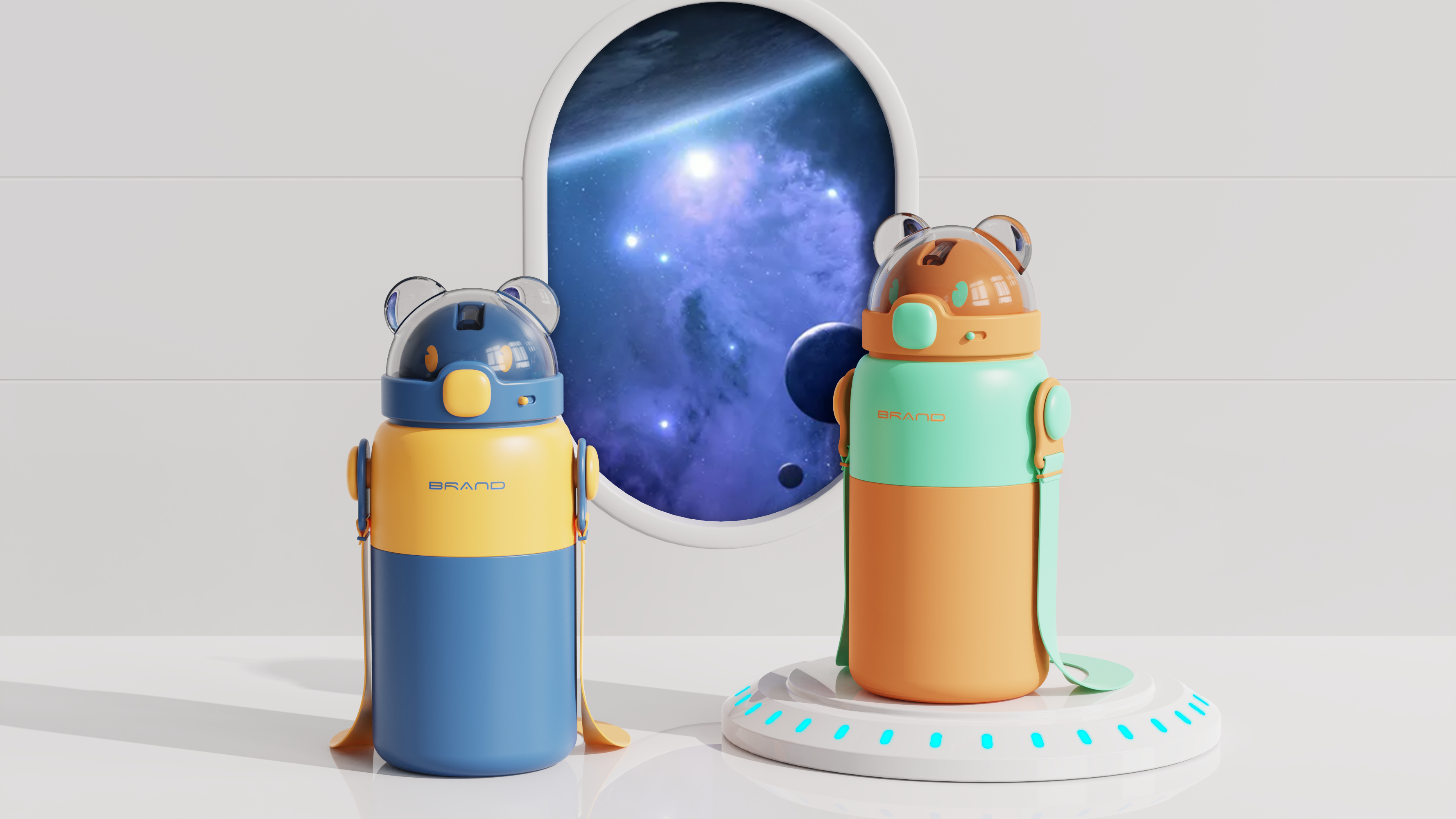 children，cup，Childlike interest，Cartoon，interest，vacuum flask，lovely，