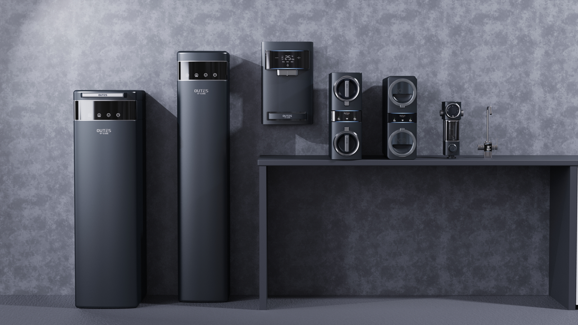 Water purifier，Water dispenser，Instant heat，Whole house clean water，Family semantics，