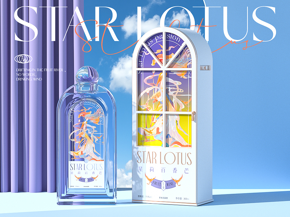 packing design，Fruit wine packaging，fruit wine，Wine packaging，Wine packaging design，Creations differ，Green pomelo design，Fast consumer packaging，