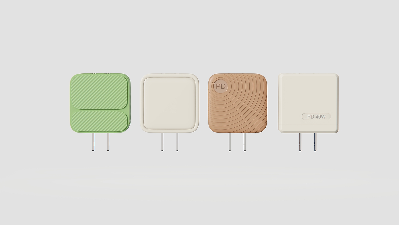 Charger，Fast charging charger，PD40W，usb，product design，