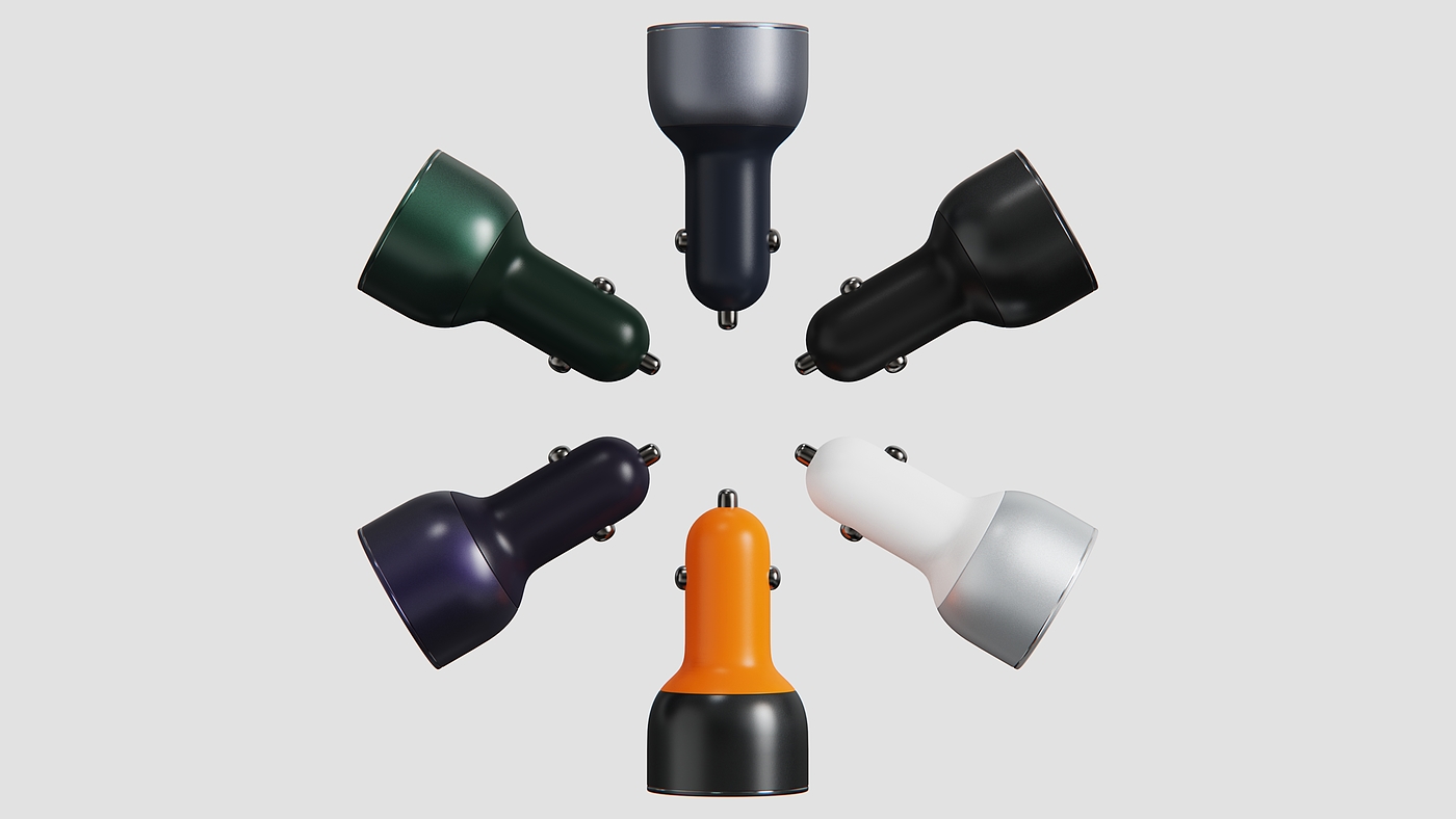 Car charger，Car charging，usb，Fast charging，product design，