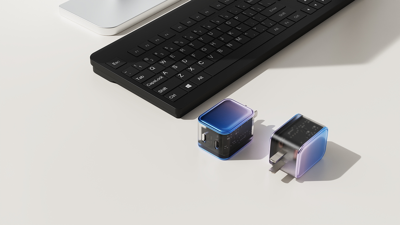 Charger，Fast charging charger，PD20/40W，usb，Transparent matte，product design，