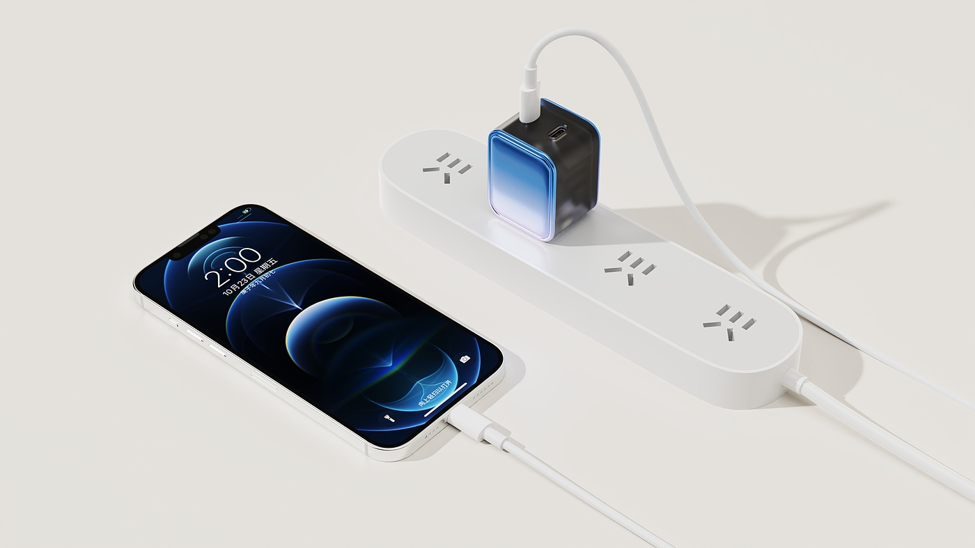 Charger，Fast charging charger，PD20/40W，usb，Transparent matte，product design，