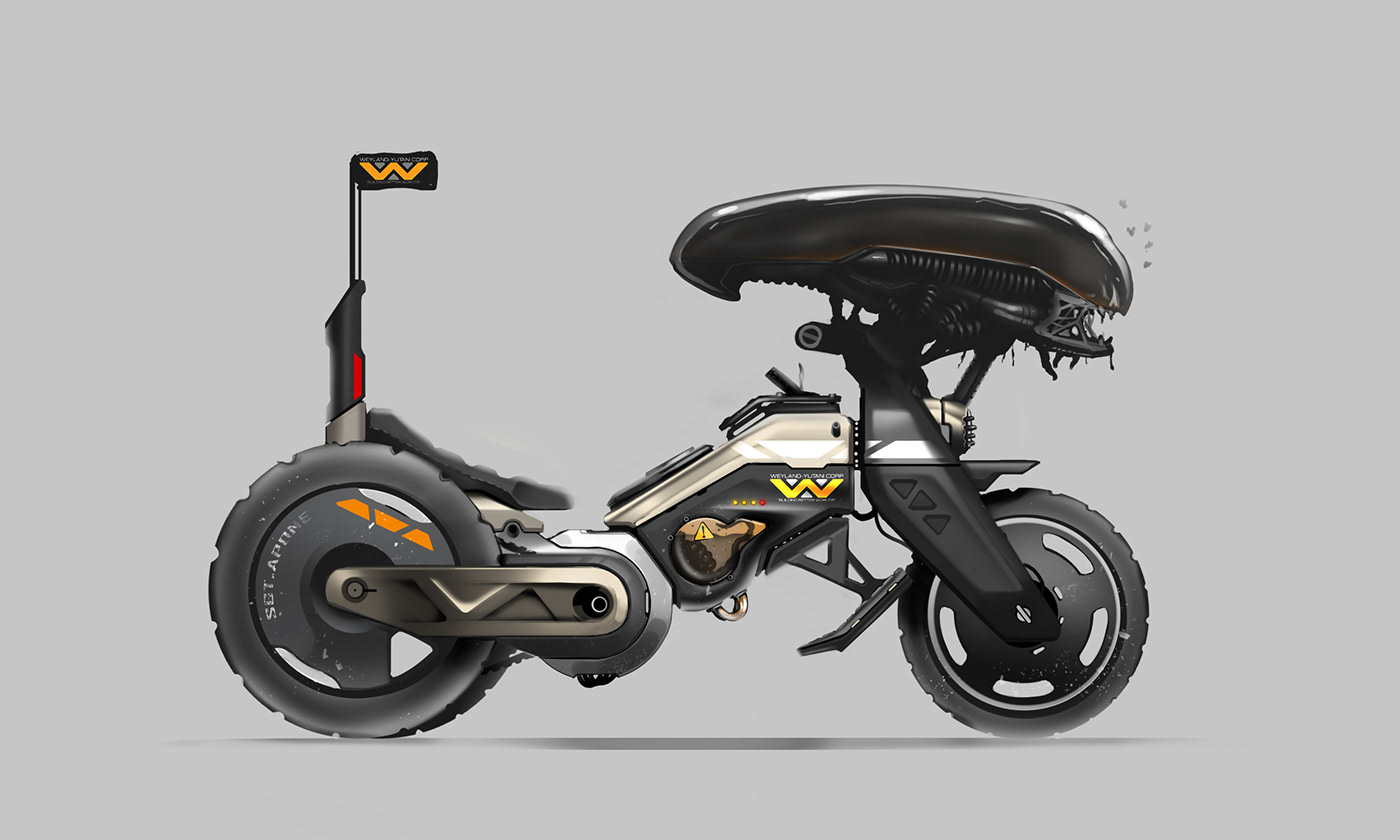 motorcycle，future，product design，Appearance design，