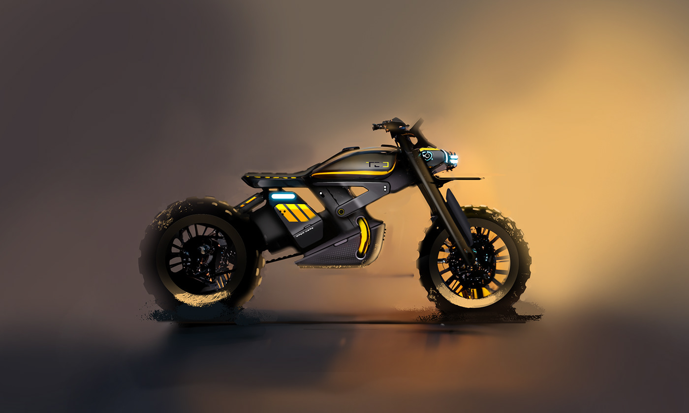 motorcycle，future，product design，Appearance design，