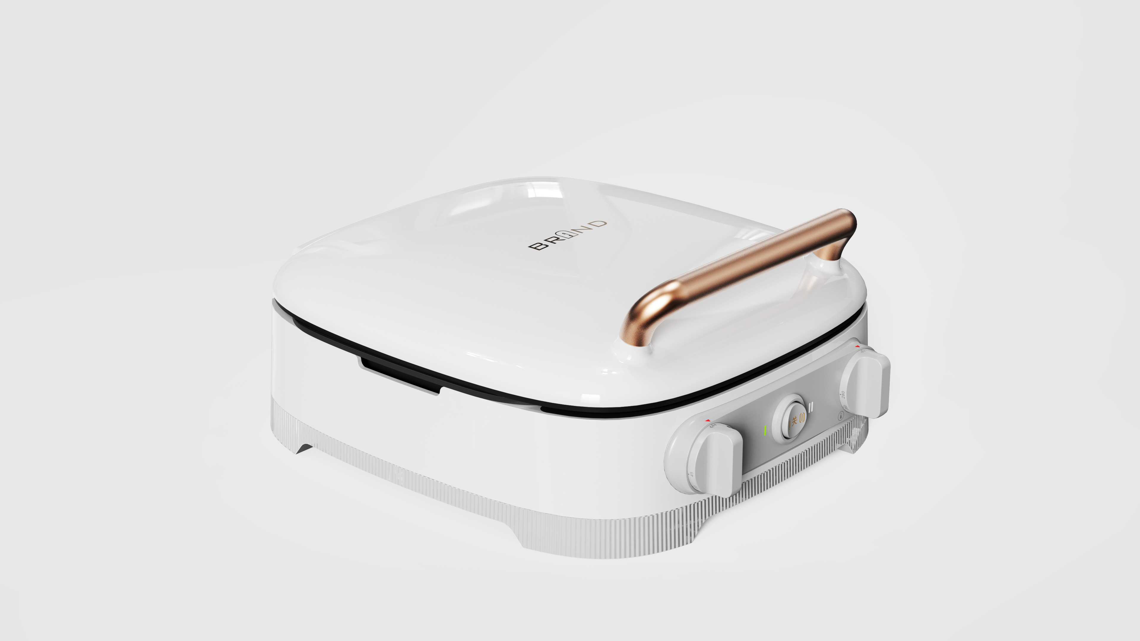 household，small home appliances，Electric baking pan，Retro，white，