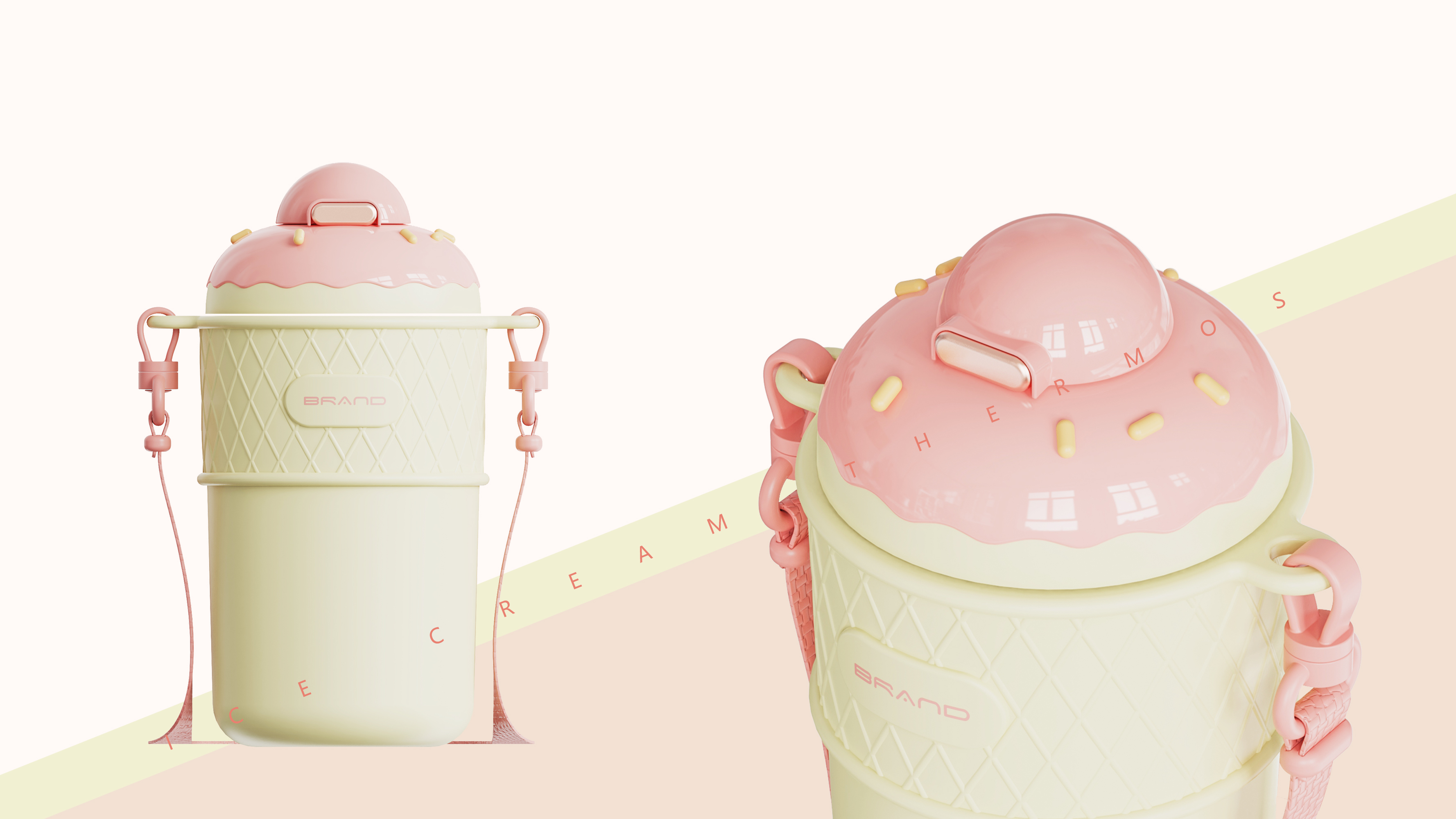 children，cup，Childlike interest，Cartoon，interest，vacuum flask，lovely，