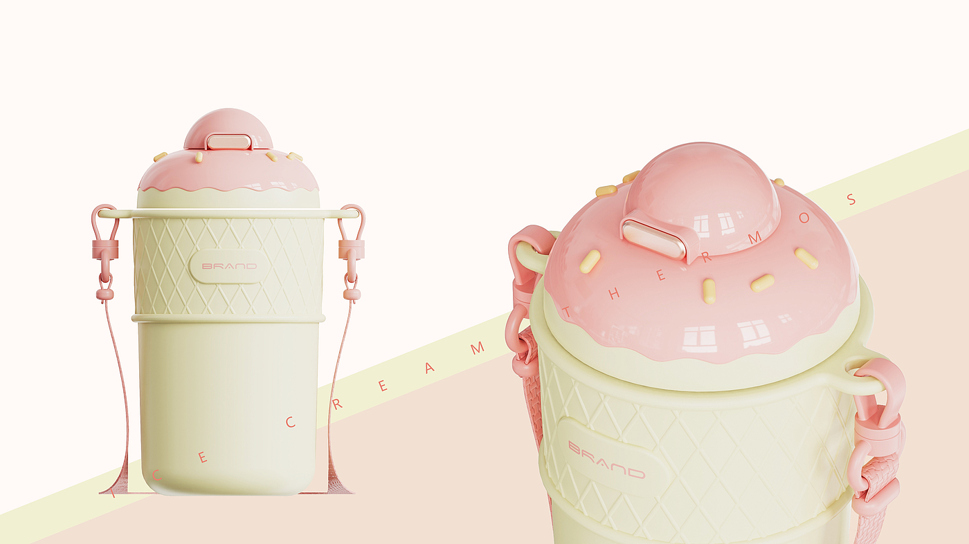 children，cup，Childlike interest，Cartoon，interest，vacuum flask，lovely，