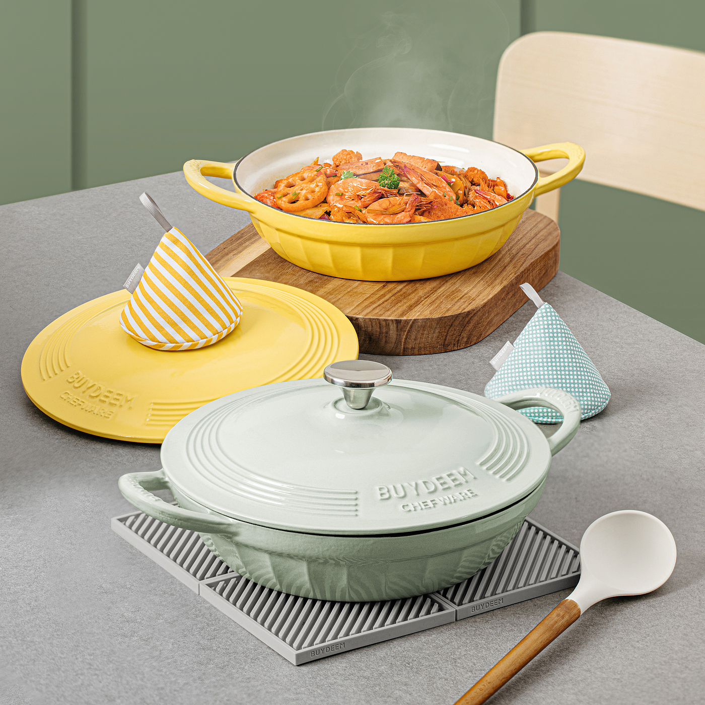 industrial design，product design，household electrical appliances，Cast iron pot，Buydeem ，