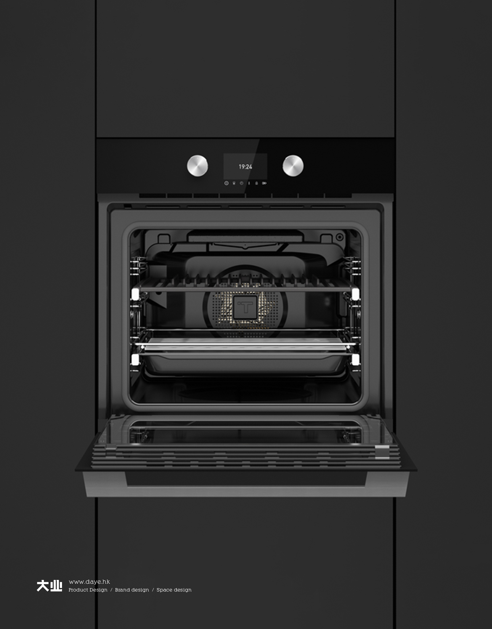 industrial design，product design，Kitchen electrical design，Oven design，European product design award，