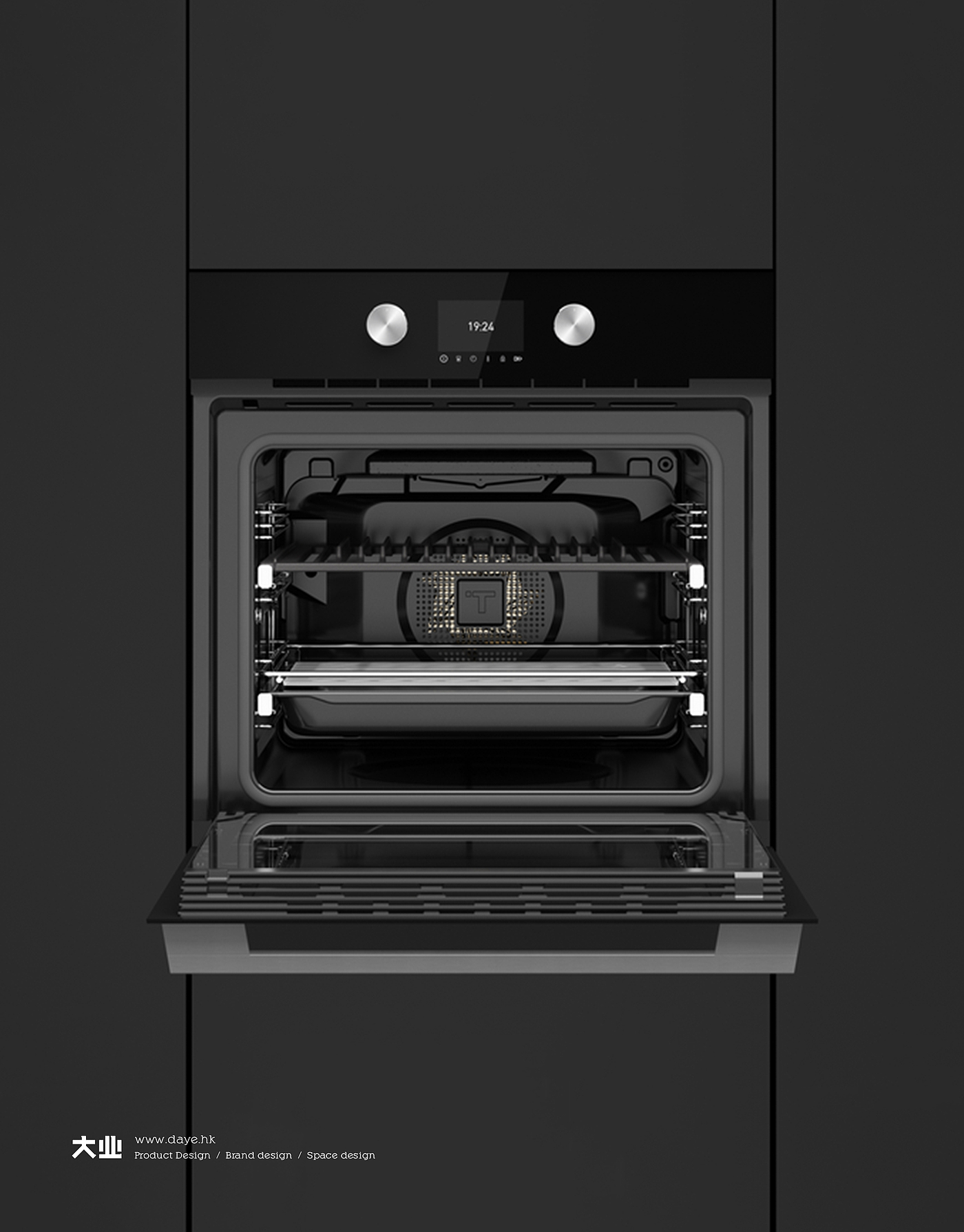 industrial design，product design，Kitchen electrical design，Oven design，European product design award，