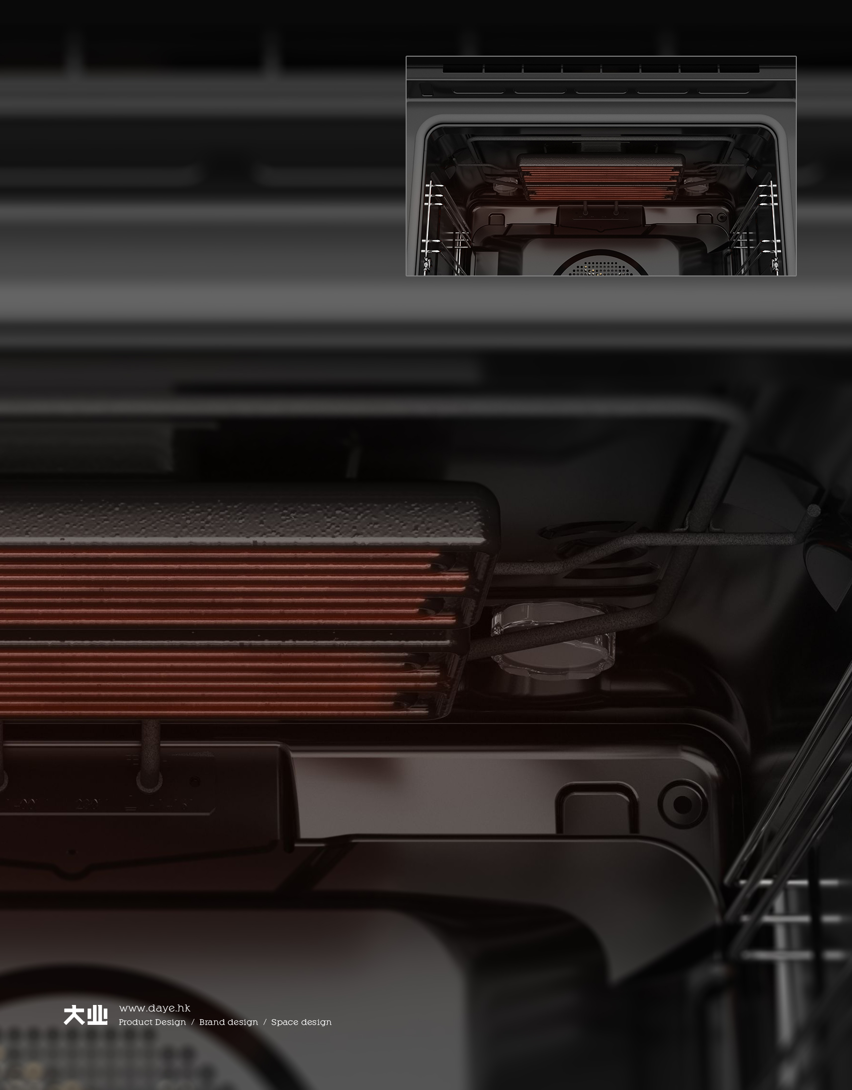 industrial design，product design，Kitchen electrical design，Oven design，European product design award，