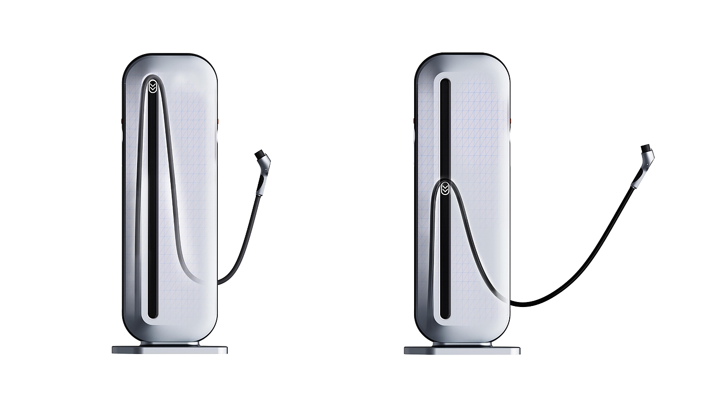 product design，industrial design，sample reels，Charging pile，Keyshot rendering，