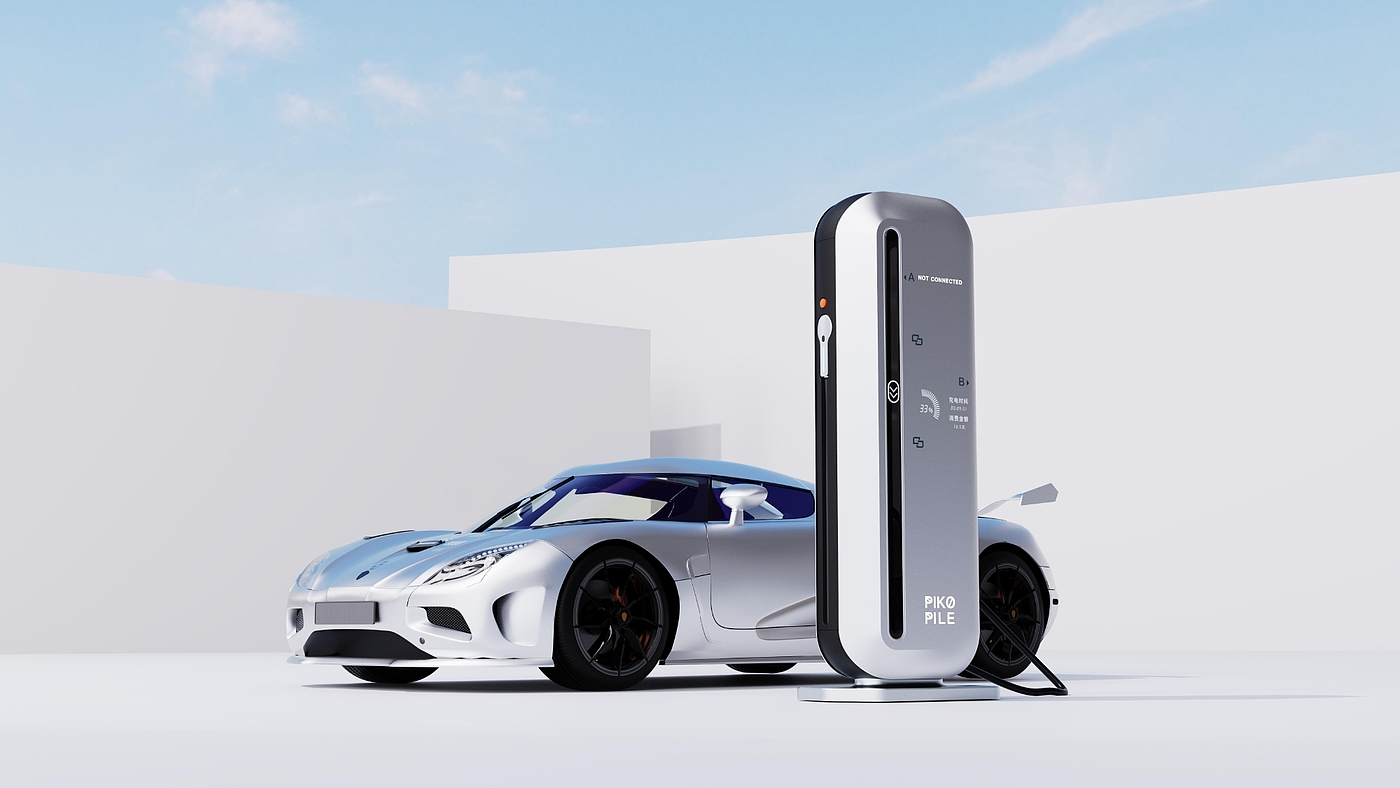 product design，industrial design，sample reels，Charging pile，Keyshot rendering，