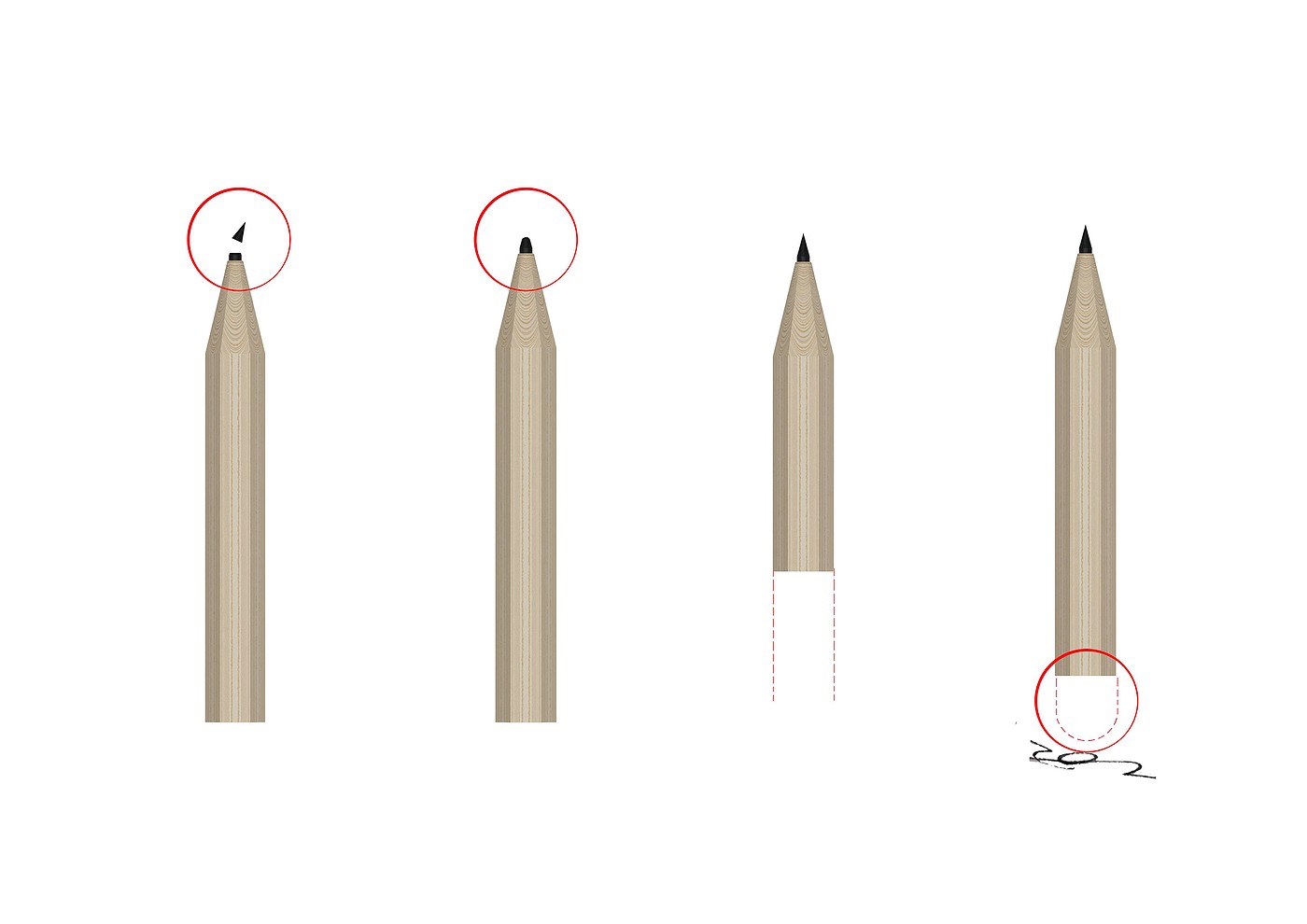削笔刀，笔套，橡皮擦，铅笔延长器具，
