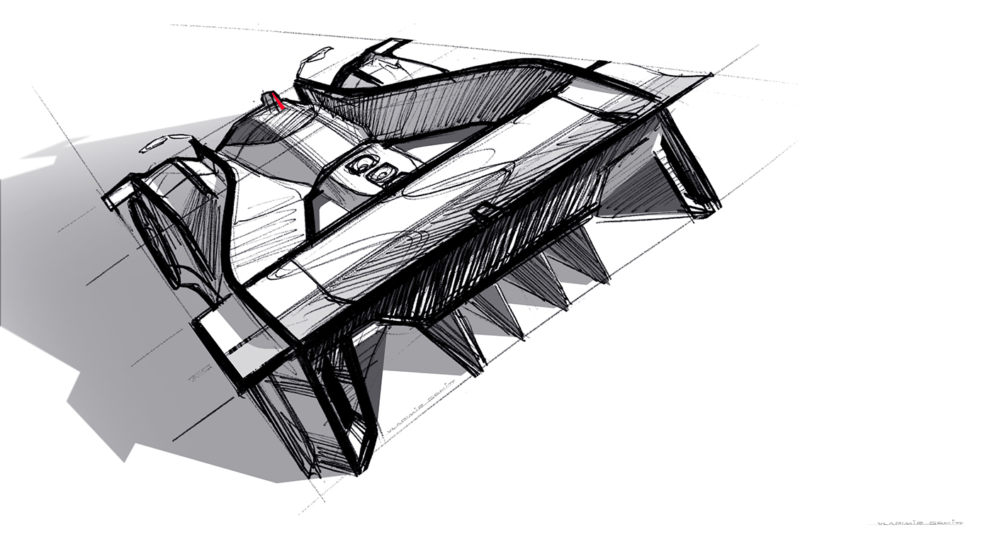 automobile，Hand drawn，painting，Line，marker pen，